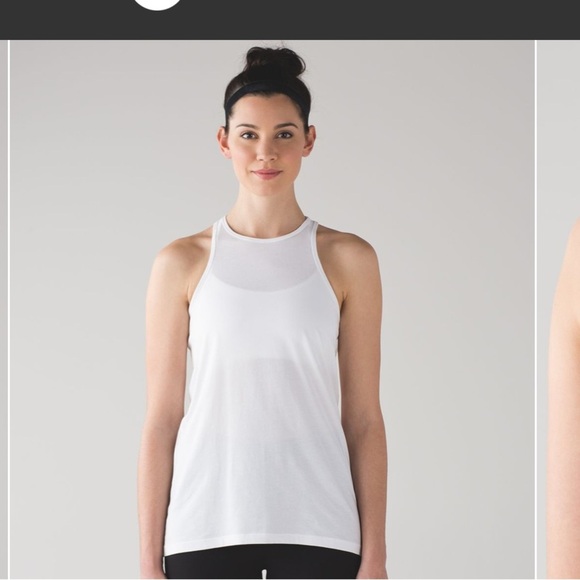 Lululemon trapeze twist tank white EST size 4 - Picture 2 of 8